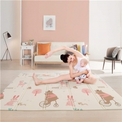 Baby Play Mat, Extra Large Baby Crawling Mat, Portable Waterproof Non Toxic Soft Foam, Anti-Slip Folding Puzzle Mat Playmat for Infants, Toddlers, Kids 77x70x0.6 inch (Large, 0.6 in Thickness)