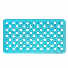 CT WHESL Bath Tub Shower Mat 40x16 Inch Non-Slip and Latex Free,Bathtub Mat with Suction Cups, Machine Washable Bathroom Mats with Drain Holes (Clear)