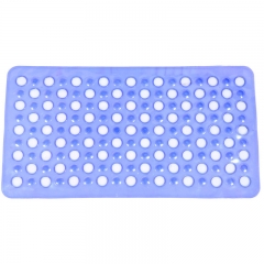 CT WHESL Bath Tub Shower Mat 40x16 Inch Non-Slip and Latex Free,Bathtub Mat with Suction Cups, Machine Washable Bathroom Mats with Drain Holes (Clear)