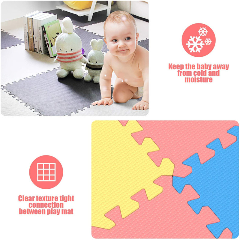 Foam Mat Floor Tiles, Interlocking EVA Foam Padding Soft Flooring for ...