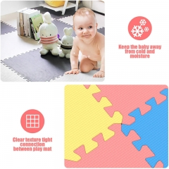 CT WHESL Foam Mat Floor Tiles, Interlocking EVA Foam Padding Soft Flooring for Exercising, Yoga, Camping, Kids, Babies, Playroom – 4 Pack