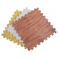Wood Grain Floor Mats Foam Interlocking Mats Tile 0.47 Inch Thick Puzzle Exercise Mats with Tiles Borders for Home,Gym and Workout Room