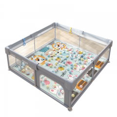 AFCWL Baby Playpen, Extra Large Playard for Baby, Playpens for Babies, Infant Safety Activity Center Sturdy Babies Playpen with Anti-Fall, Indoor and Outdoor Playard for Kids (Gray)