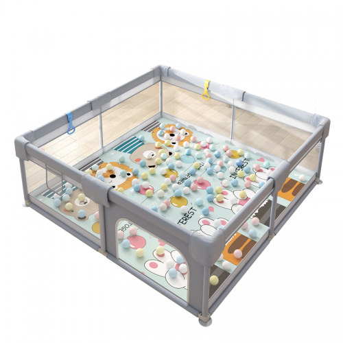 AFCWL Baby Playpen, Play Pens for Babies and Toddlers, Large Play Yard for Babies, Baby Play Area,Outdoor Kids Activity Center for Childs & Toddler, Anti-Fall Play Pen（Grey）