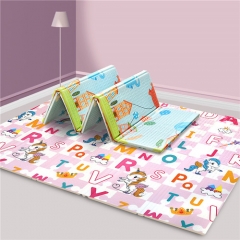 XPE Foldable Play Mat Double Sides Cartoon Crawlin...