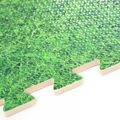 100X100X2cm Laminated Play Puzzle Foam Mat with Grass Water Cover