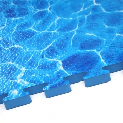 Play Puzzle 100cm Foam Indoor Playground Grass Water Pattern Mat