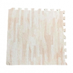 Home Use Eva Puzzle Mat With Wood Grain Pattern Cushioned Floor Mat