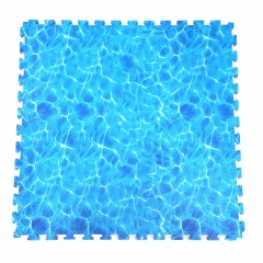 100X100X2cm Laminated Play Puzzle Foam Mat with Grass Water Cover
