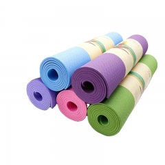 Gym Eco-Friendly Double Layer /Color Exercise Non-Slip TPE Yoga Mat, Fitness Mat, Sports Yoga Mat