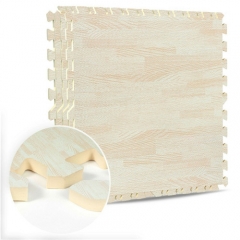 High Density Eva Foam Wooden Grain Floor Mat Wooden Look Martial Puzzle Art Mat