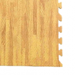 hot sale factory price manufacturer non toxic safe 10mm wood grain eva foam puzzle mats