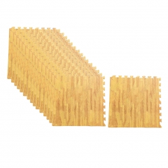 Amazon Hot Sale Non Toxic Sound Insulation Anti-Slip 1/2 Inch Wooden Grain EVA Foam Tatami Puzzle Mat with Edge