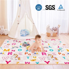 180*200cm 72*80 Inch XPE Foam Baby Crawl Play Mat Non-Toxic BPA Free Reversible Cartoon Design Kids Infant Playmat with Wholesale to Amazon
