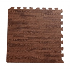EVA interlocking foam mat in wood color, Wood grain pattern Taekwondo EVA mat