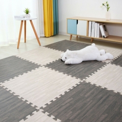Interlocking grain pattern EVA foam mat,wooden pattern kids puzzle floor