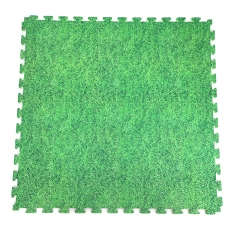 Replaceable Artificial Green Grass Puzzle Exercise Mat with EVa Foam