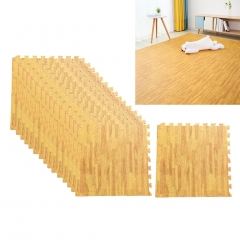 wood grain puzzle mats Reversible EVA Inter-locking Foam Mat wood foam tiles