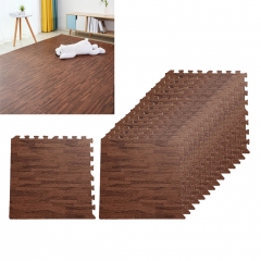 60cmx60cm EVA foam mat Factory directly supply Interlocking Wooden Grain Floor Eva mat