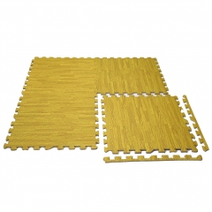 4 Pieces pcs Printed Light Wood Grain Floor Tiles 3/8-Inch 1.0 1.2 cm Thick EVA Foam Puzzle Floor Mat