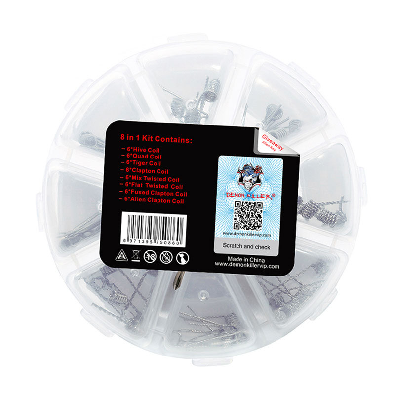 Demon Killer 8 in 1 Coil Box 48pcs Prebuilt Coils