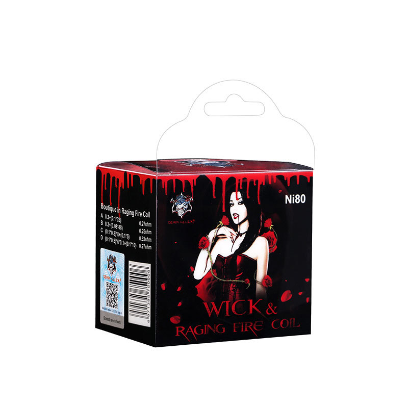 Demon Killer Wick&Raging Fire Coil Ni80 with Muscle Cotton