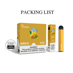 YUOTO Disposable Vape Pen 5ml 1500Puffs