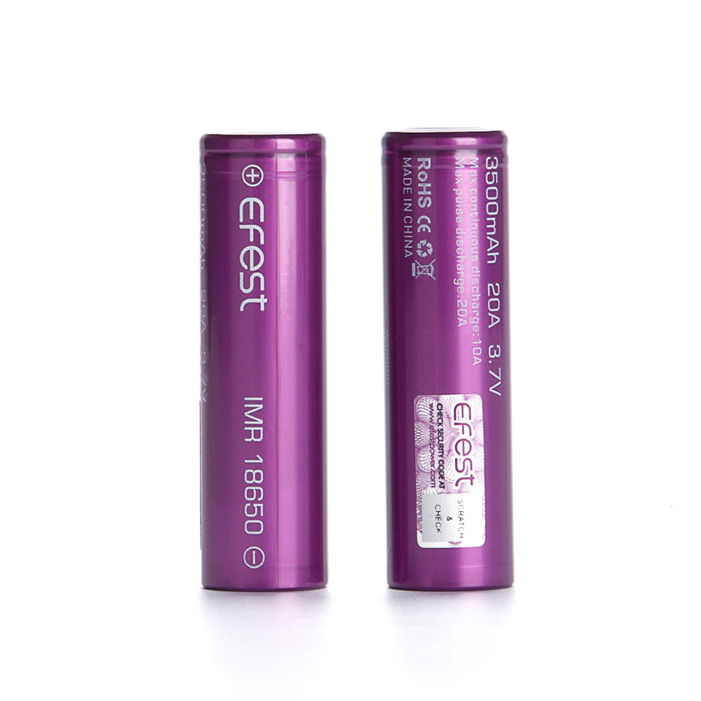 EFEST 18650 Battery 3500mAh 20A IMR Electronic Cigarette Battery