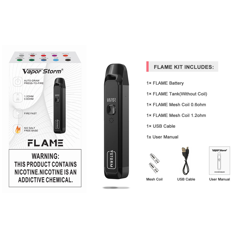 Vapor Storm Flame Pod System Kit 25W 1100mAh