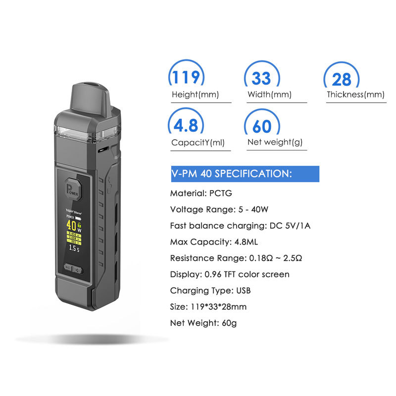 Vapor Storm V-PM40 Kit 40W 4.8ml