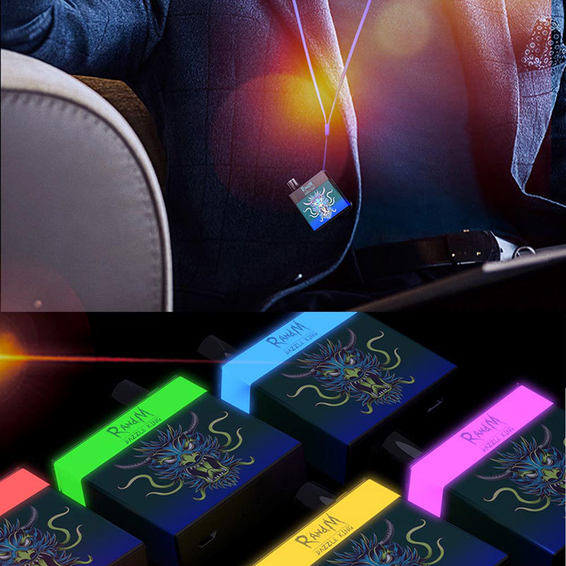 RandM Dazzle King Disposable Vape Kit 3000 Puffs with Cool RGB Light Rechargeable