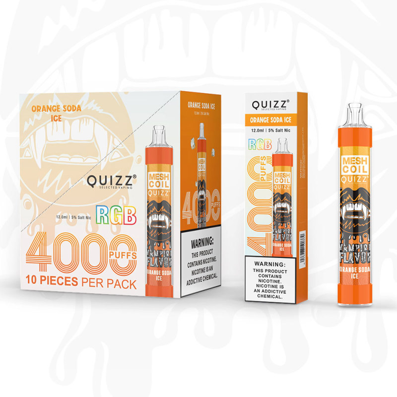 Quizz RGB Flash Disposable Pod Device 4000 Puffs Rechargeable