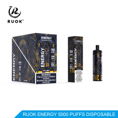 RUOK Energy Disposable Vape 5000 Puffs Rechargeable