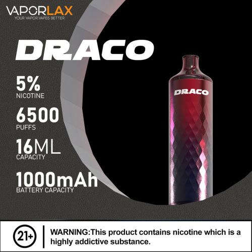 Vaporlax Darco Rechargeable Disposable Vape Device 6500 Puffs