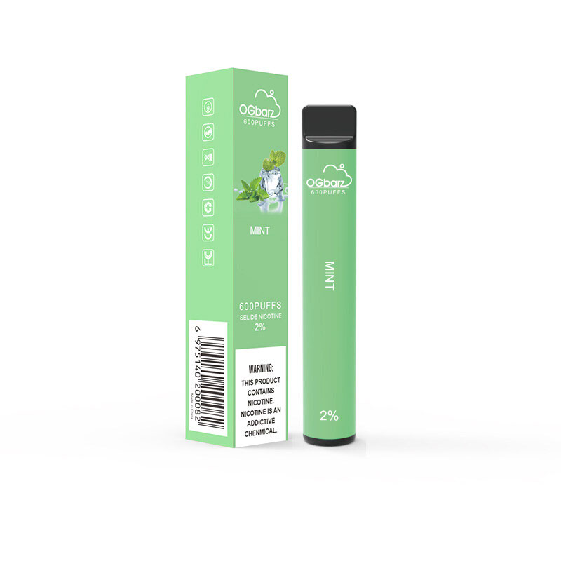 OGbarz 600 Puffs Disposable Vape Pen TPD Approved