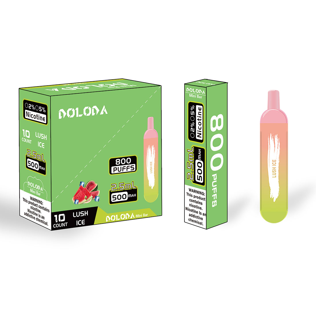 Doloda Mini Bar 800 Puffs Disposable Vape Pen 20mg