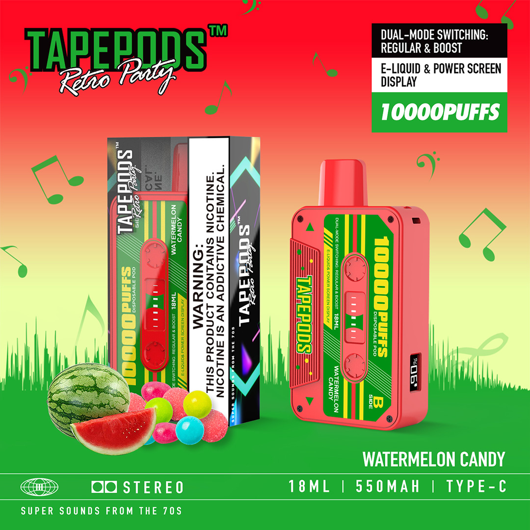 Tapepods 10000 Puffs Disposable Vape with Screen