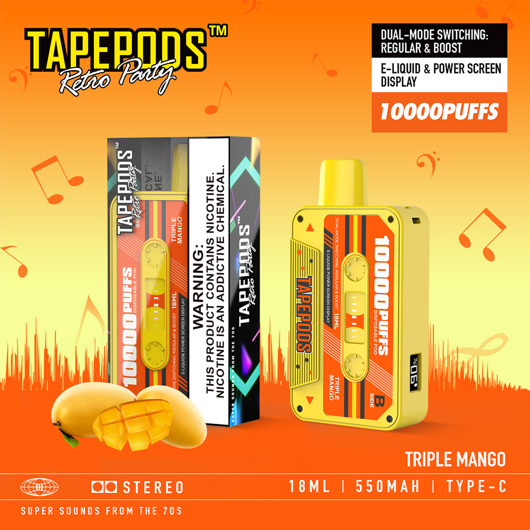 Tapepods 10000 Puffs Disposable Vape with Screen