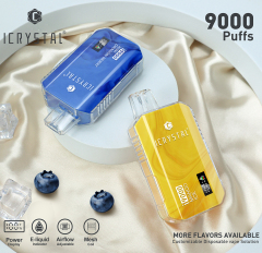 ICRYSTAL 9000 Puffs Airflow Control Disposable Vape with Display