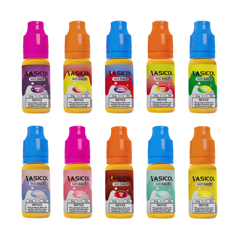 YASICOL Nic Salt e-Liquid 10ml 0mg Zero Nic