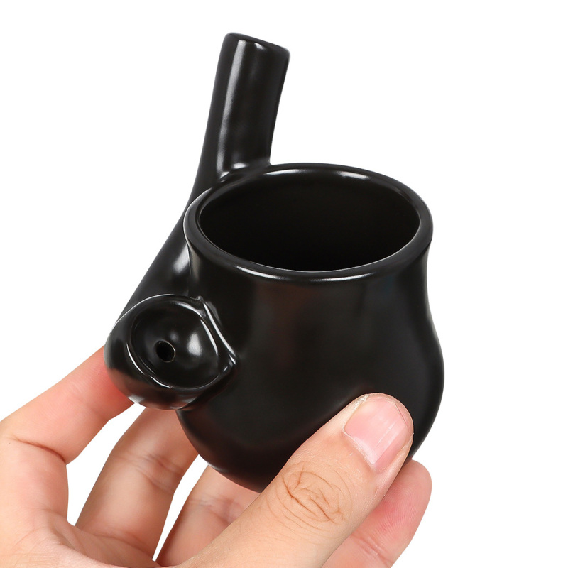 Smoking Ceramic Pipe with Storage Can