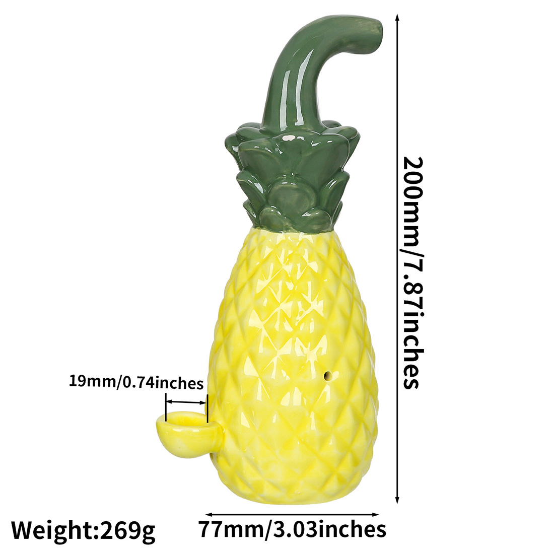 Ceramic Pineapple Pipe