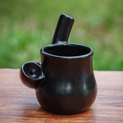 Smoking Ceramic Pipe with Storage Can