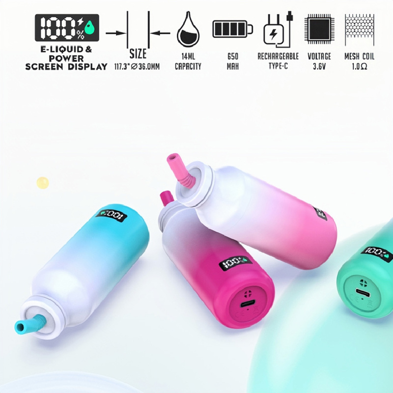 Vape OEM Bottle Shape Disposable Pod Kit with Display 8000 Puffs