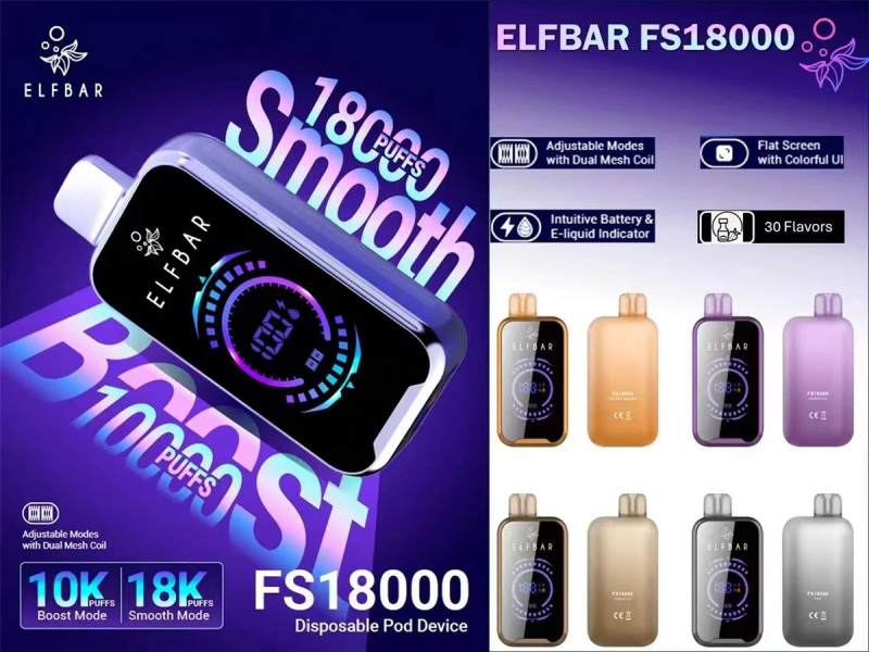 ELF BAR FS18000 Disposable Pod Device with Screen