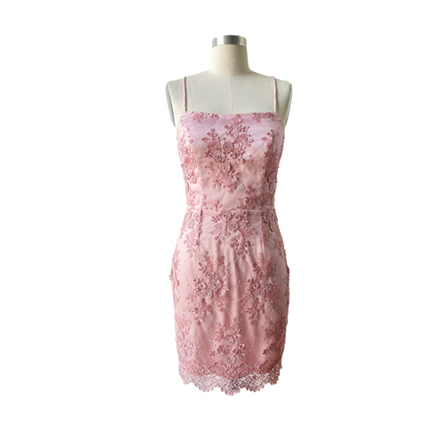 Pink Tight And Fitting Bodycon Slip Dress Outfit For Women