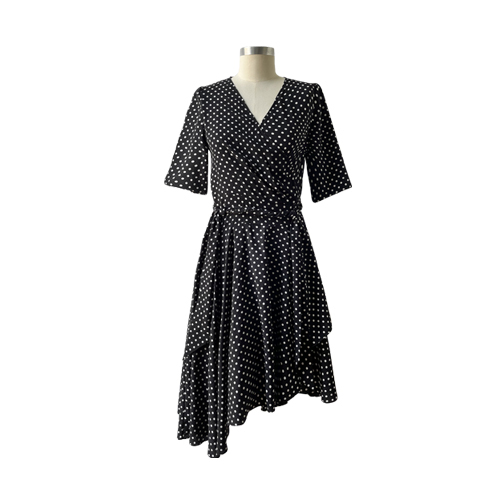 Casual Women Polka Dot Dresses Summer Ladies Long Dress