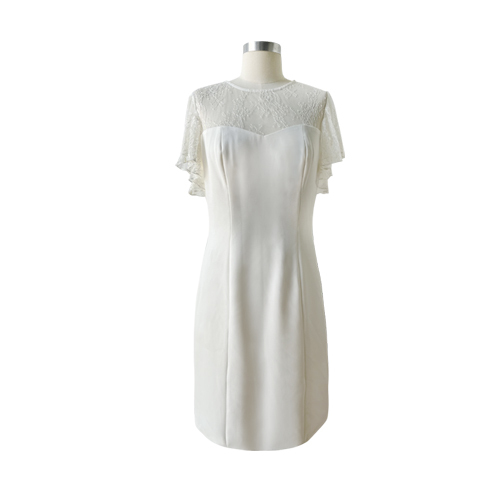 White Lace Stitching Dress Bodycon Women Dresses