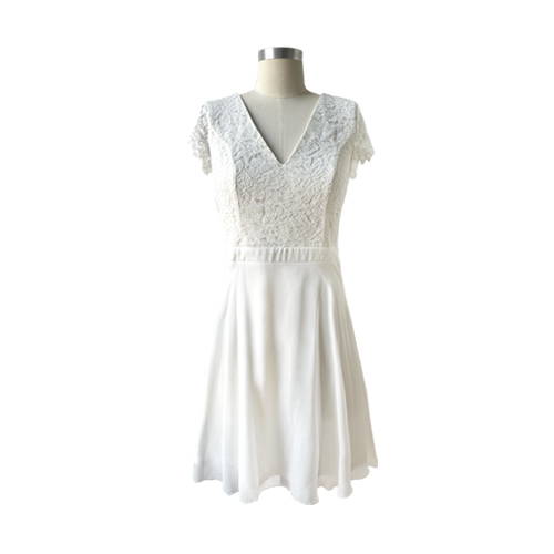 Fashion Sexy White Lace Completely Backless Dresses