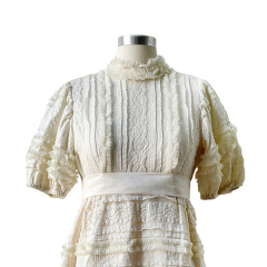 White New Ladies Casual Slim Waist Version Dress